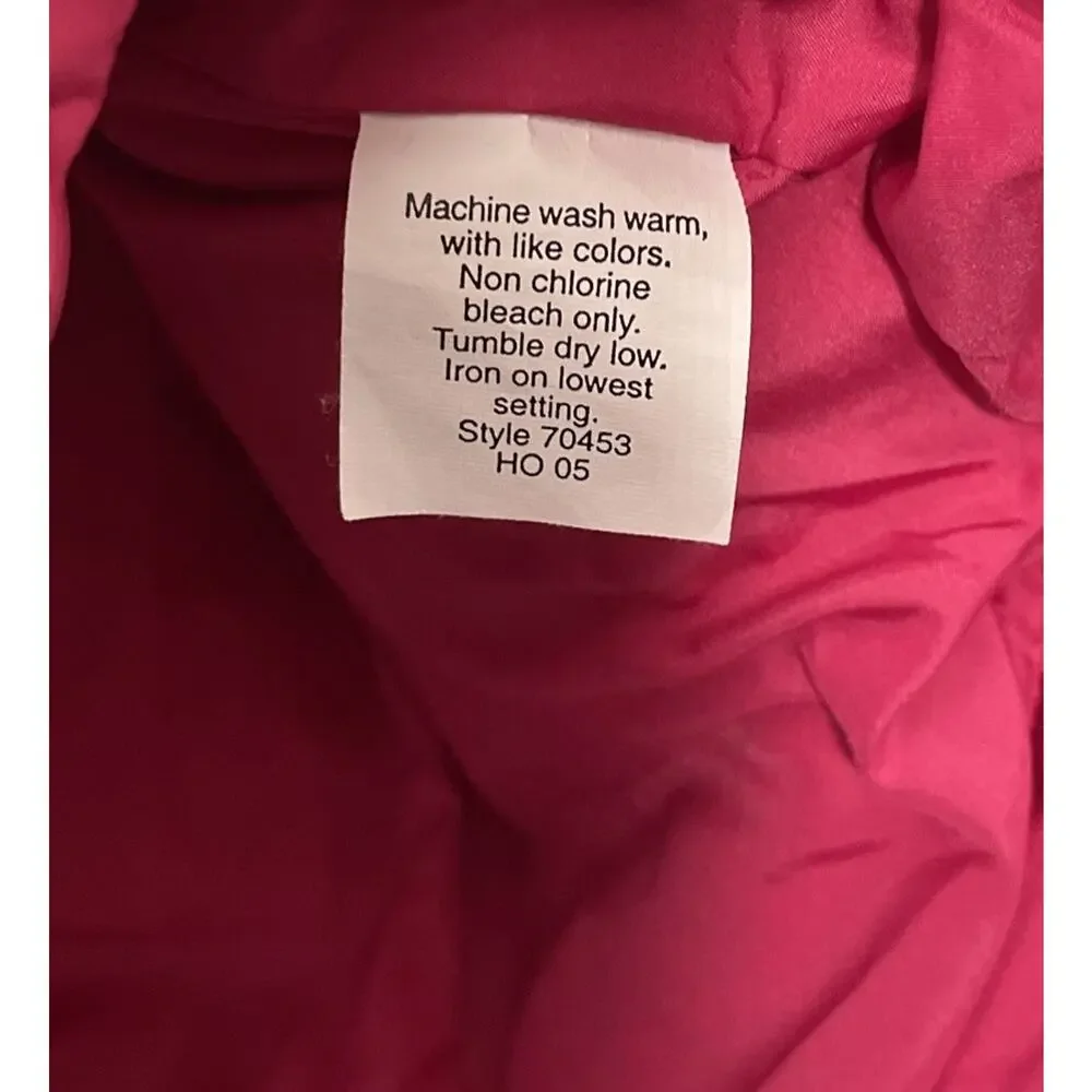 J Crew Down Puffer Vest Size Large Pink Sleeveless Gilet Preppy Dopamine Y2K